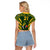 Custom South Africa Rugby Raglan Cropped T Shirt Bokke Champions Kente Pattern - Wonder Print Shop