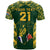 Custom South Africa Rugby T Shirt Bokke Champions Kente Pattern - Wonder Print Shop