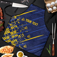 Caribbean Cricket Custom Barbados Apron Blue Bajan Broken Trident