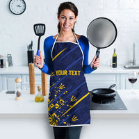 Caribbean Cricket Custom Barbados Apron Blue Bajan Broken Trident