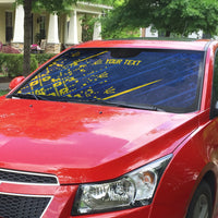 Caribbean Cricket Custom Barbados Auto Sun Shade Blue Bajan Broken Trident