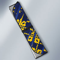 Caribbean Cricket Custom Barbados Auto Sun Shade Blue Bajan Broken Trident