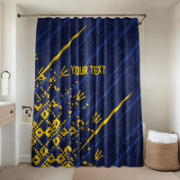 Caribbean Cricket Custom Barbados Bathroom Set Blue Bajan Broken Trident