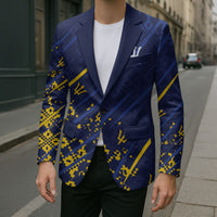 Caribbean Cricket Custom Barbados Blazer Blue Bajan Broken Trident