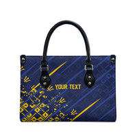 Caribbean Cricket Custom Barbados Leather Bag Blue Bajan Broken Trident
