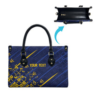 Caribbean Cricket Custom Barbados Leather Bag Blue Bajan Broken Trident