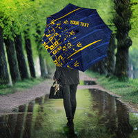 Caribbean Cricket Custom Barbados Umbrella Blue Bajan Broken Trident