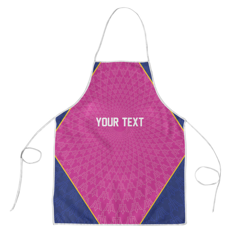 Caribbean Cricket Custom Barbados Apron Pride of Barbados Pink Trident Edition