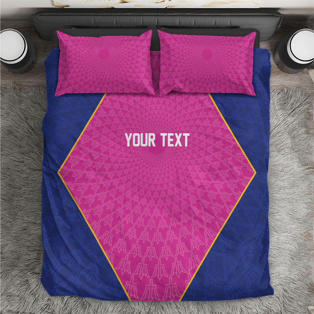 Caribbean Cricket Custom Barbados Bedding Set Pride of Barbados Pink Trident Edition