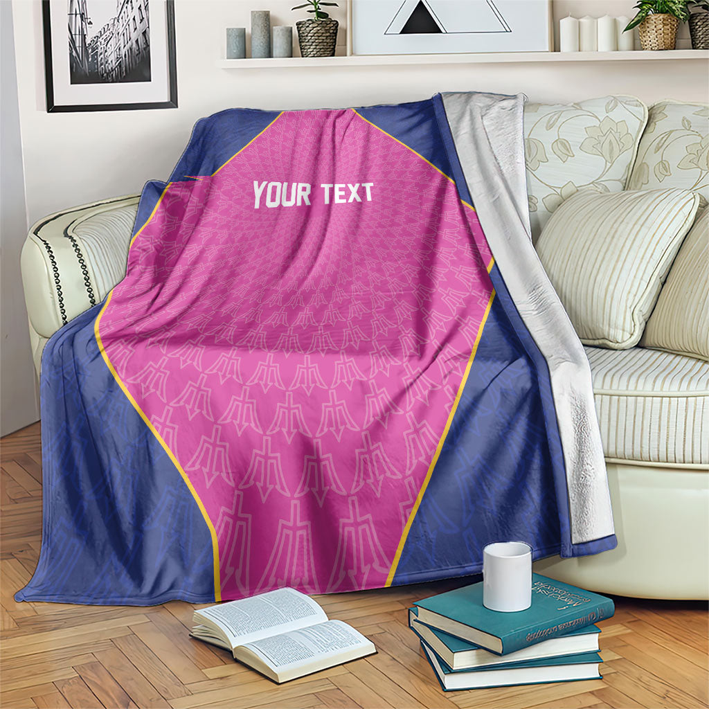 Caribbean Cricket Custom Barbados Blanket Pride of Barbados Pink Trident Edition