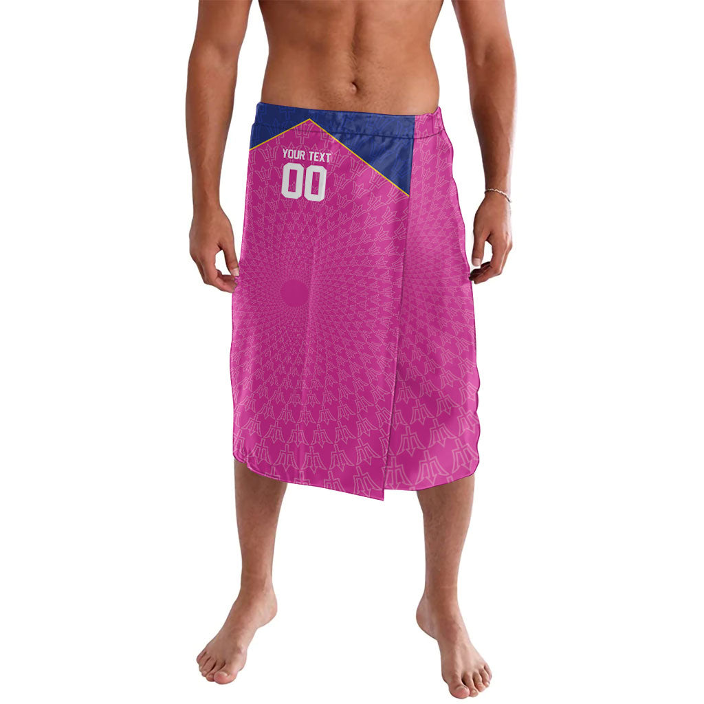 Caribbean Cricket Custom Barbados Lavalava Pride of Barbados Pink Trident Edition