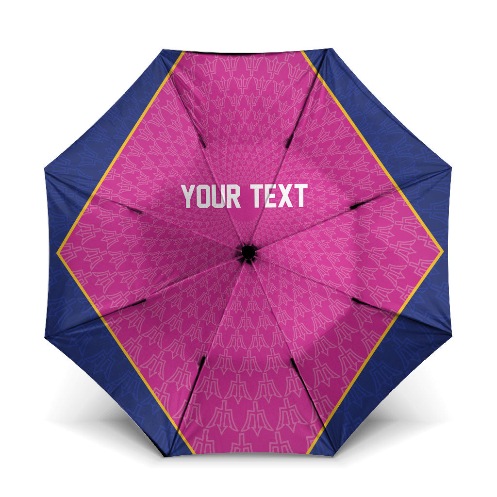 Caribbean Cricket Custom Barbados Umbrella Pride of Barbados Pink Trident Edition