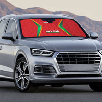 Caribbean Cricket Custom Guyana Auto Sun Shade Warriors Rise Amazonian Geometry Motif