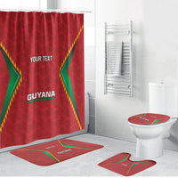 Caribbean Cricket Custom Guyana Bathroom Set Warriors Rise Amazonian Geometry Motif