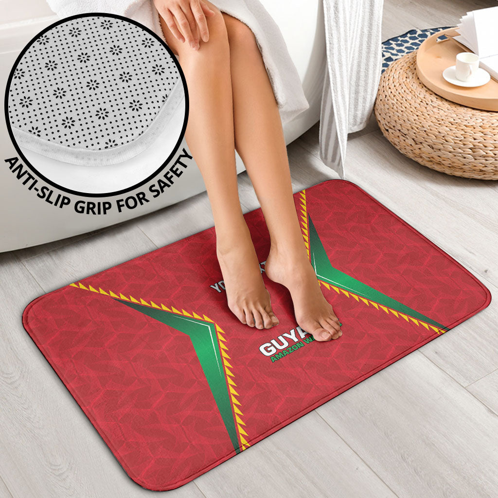 Caribbean Cricket Custom Guyana Bathroom Set Warriors Rise Amazonian Geometry Motif