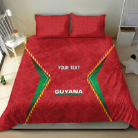 Caribbean Cricket Custom Guyana Bedding Set Warriors Rise Amazonian Geometry Motif