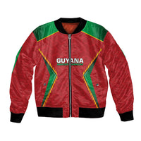 Caribbean Cricket Custom Guyana Bomber Jacket Warriors Rise Amazonian Geometry Motif