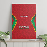 Caribbean Cricket Custom Guyana Canvas Wall Art Warriors Rise Amazonian Geometry Motif