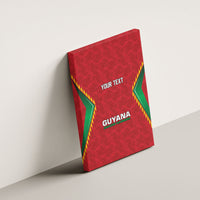 Caribbean Cricket Custom Guyana Canvas Wall Art Warriors Rise Amazonian Geometry Motif