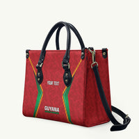 Caribbean Cricket Custom Guyana Leather Bag Warriors Rise Amazonian Geometry Motif