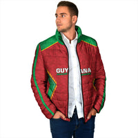 Caribbean Cricket Custom Guyana Padded Jacket Warriors Rise Amazonian Geometry Motif