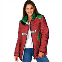 Caribbean Cricket Custom Guyana Padded Jacket Warriors Rise Amazonian Geometry Motif