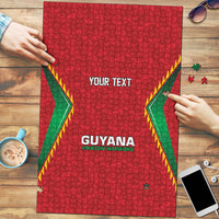 Caribbean Cricket Custom Guyana Puzzle Warriors Rise Amazonian Geometry Motif