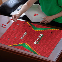 Caribbean Cricket Custom Guyana Puzzle Warriors Rise Amazonian Geometry Motif