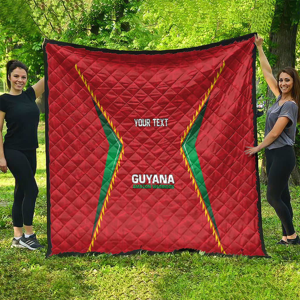 Caribbean Cricket Custom Guyana Quilt Warriors Rise Amazonian Geometry Motif