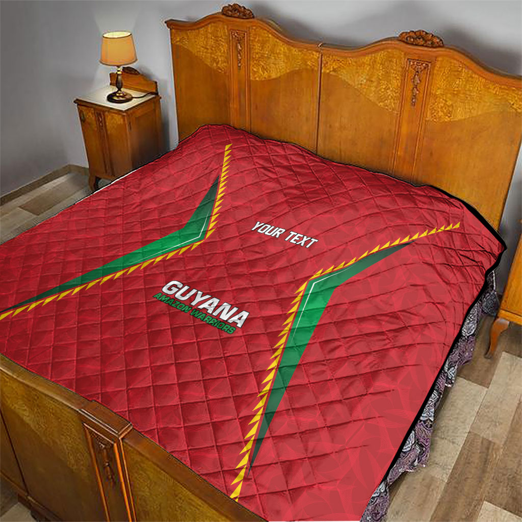 Caribbean Cricket Custom Guyana Quilt Warriors Rise Amazonian Geometry Motif