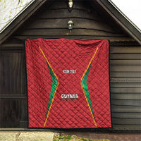Caribbean Cricket Custom Guyana Quilt Warriors Rise Amazonian Geometry Motif