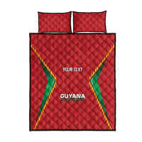 Caribbean Cricket Custom Guyana Quilt Bed Set Warriors Rise Amazonian Geometry Motif