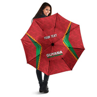 Caribbean Cricket Custom Guyana Umbrella Warriors Rise Amazonian Geometry Motif