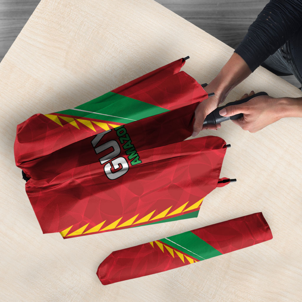 Caribbean Cricket Custom Guyana Umbrella Warriors Rise Amazonian Geometry Motif