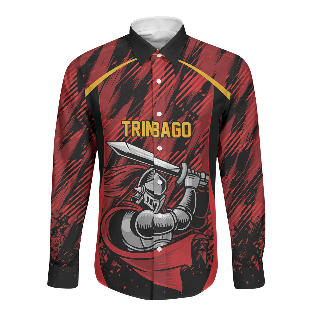 Caribbean Cricket Custom Trinidad and Tobago Long Sleeve Button Shirt Trinbago Knight We Are TKR