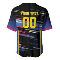 Caribbean Cricket Custom Antigua and Barbuda Baseball Jersey Abstract Geometric Pattern