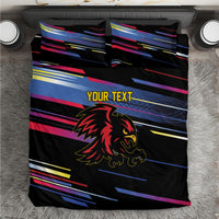 Caribbean Cricket Custom Antigua and Barbuda Bedding Set Abstract Geometric Pattern