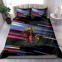 Caribbean Cricket Custom Antigua and Barbuda Bedding Set Abstract Geometric Pattern