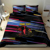Caribbean Cricket Custom Antigua and Barbuda Bedding Set Abstract Geometric Pattern