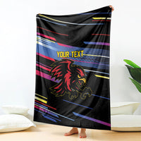 Caribbean Cricket Custom Antigua and Barbuda Blanket Abstract Geometric Pattern