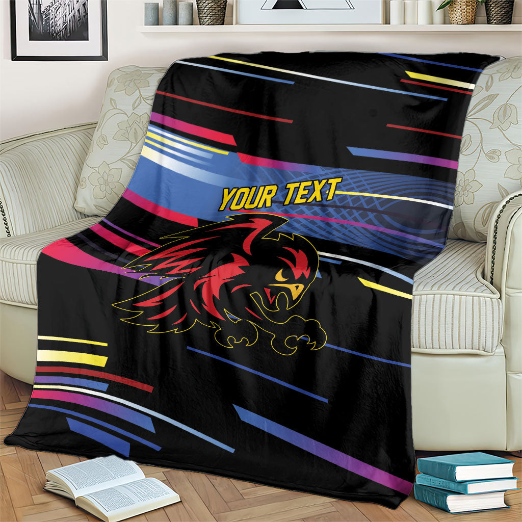 Caribbean Cricket Custom Antigua and Barbuda Blanket Abstract Geometric Pattern