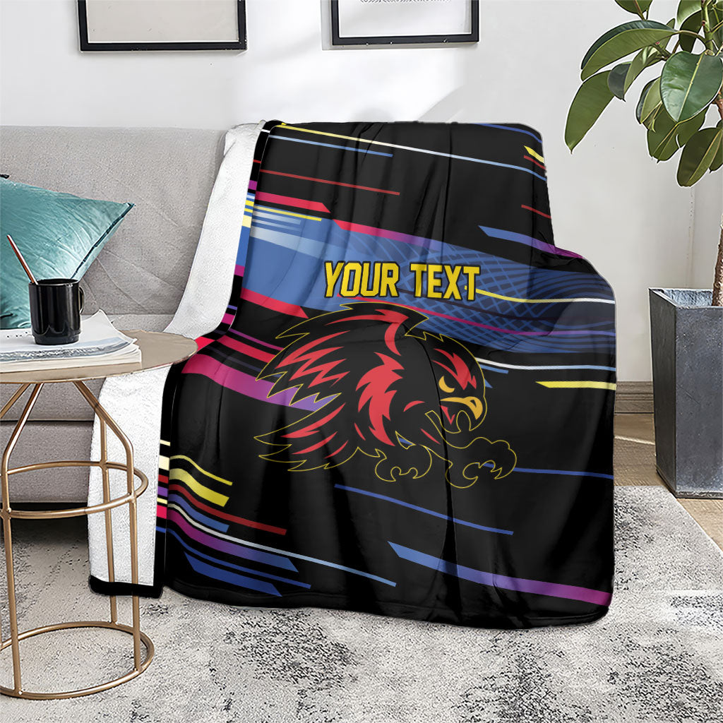 Caribbean Cricket Custom Antigua and Barbuda Blanket Abstract Geometric Pattern