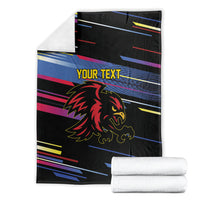 Caribbean Cricket Custom Antigua and Barbuda Blanket Abstract Geometric Pattern