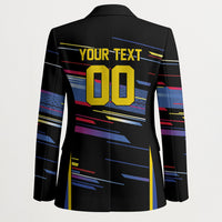 Caribbean Cricket Custom Antigua and Barbuda Blazer Abstract Geometric Pattern