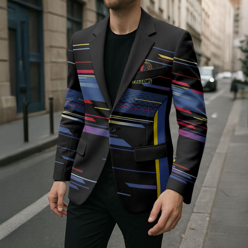 Caribbean Cricket Custom Antigua and Barbuda Blazer Abstract Geometric Pattern