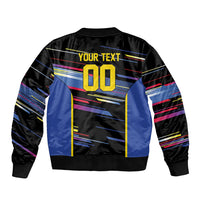 Caribbean Cricket Custom Antigua and Barbuda Bomber Jacket Abstract Geometric Pattern