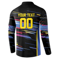 Caribbean Cricket Custom Antigua and Barbuda Button Sweatshirt Abstract Geometric Pattern