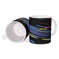 Caribbean Cricket Custom Antigua and Barbuda Ceramic Mug Abstract Geometric Pattern