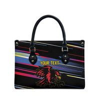 Caribbean Cricket Custom Antigua and Barbuda Leather Bag Abstract Geometric Pattern