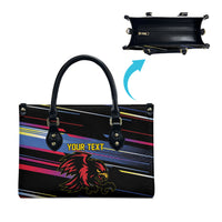 Caribbean Cricket Custom Antigua and Barbuda Leather Bag Abstract Geometric Pattern